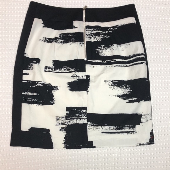 ANN TAYLOR - Size 6 - Contemporary Black & White Lined Skirt - Picture 6 of 10